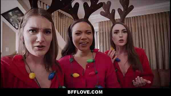 Teen StepSister Dani Damzel & Best Friends Aria Kai & Adriana Maya Fuck Stepbrother On Christmas Morning
