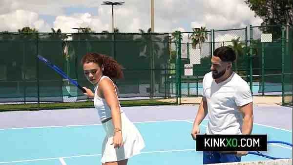 Curvy ebony teen Willow Ryder fucks with her tennis coach after practice