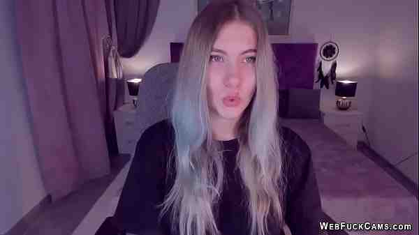 Blonde amateur Ukrainian teen on webcam