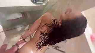Getting railed in the hot steamy shower